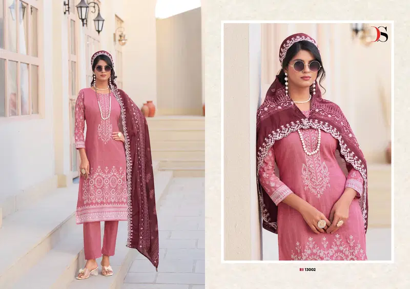 Bin Saeed 13 By Deepsy Pure Cotton Embroidery Pakistani Salwar Suit Orders In India